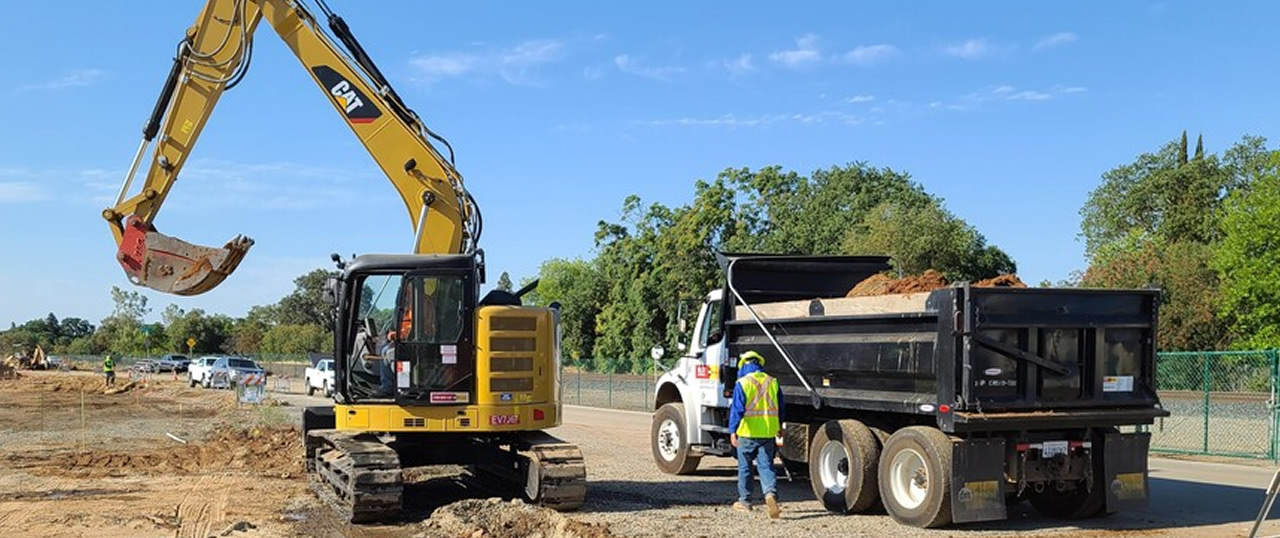 excavator grading